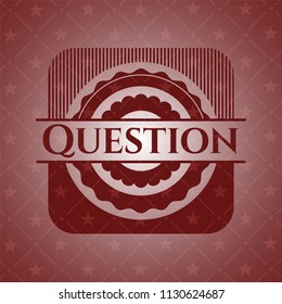 Question red emblem