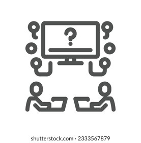 Question related icon outline and linear vector.