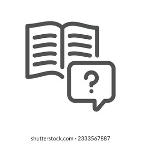 Question related icon outline and linear vector.