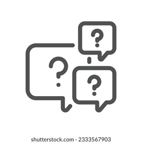 Question related icon outline and linear vector.