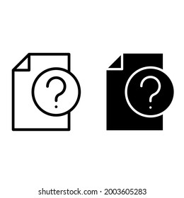 Question Related icon vector set. faq illustration sign collection. answer symbol or logo.