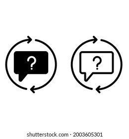 Question Related icon vector set. faq illustration sign collection. answer symbol or logo.