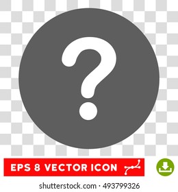 Question round icon. Vector EPS illustration style is flat iconic bicolor symbol, white and silver colors, transparent background.