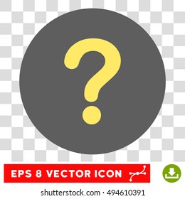 Question round icon. Vector EPS illustration style is flat iconic bicolor symbol, yellow and silver colors, transparent background.