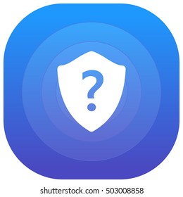 Question Shield Purple - blue circular UI/UX App Icon / Logo Design