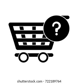 question shopping cart icon
