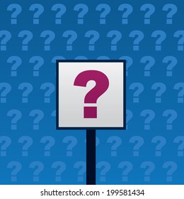 Question sign with blue background 