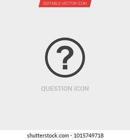 Question sign icon dark grey new trendy flat style vector symbol