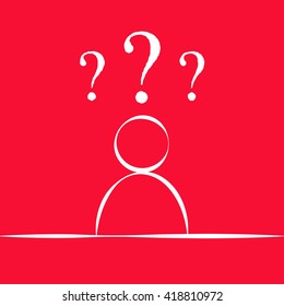 Question sign icon. Help choice icon. Suddenness icon.Uncertainty icon.