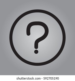 Question sign icon, vector illustration