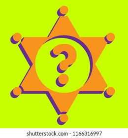 Question sign illustration. Vector. Flat style black icon on white.