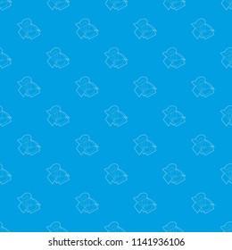 Question sign inside open box pattern vector seamless blue repeat for any use