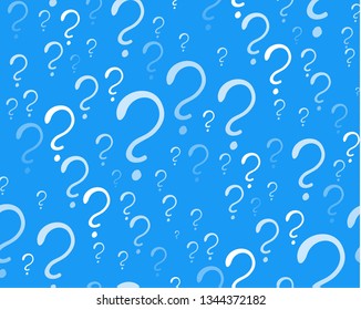 Question signs colorful vector illustration, problem and priority challenge concept. Flat design  background for web and print.  Ask for help, asking questions, FAQ sign. Question mark stamp.