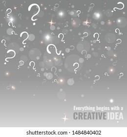 Question signs colorful vector illustration, problem and priority challenge concept. Flat design  background for web and print.  Ask for help, asking questions, FAQ sign. Question mark stamp.