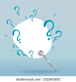 Question signs colorful vector illustration, problem and priority challenge concept. Flat design  background for web and print.  Ask for help, asking questions, FAQ sign. Question mark stamp.