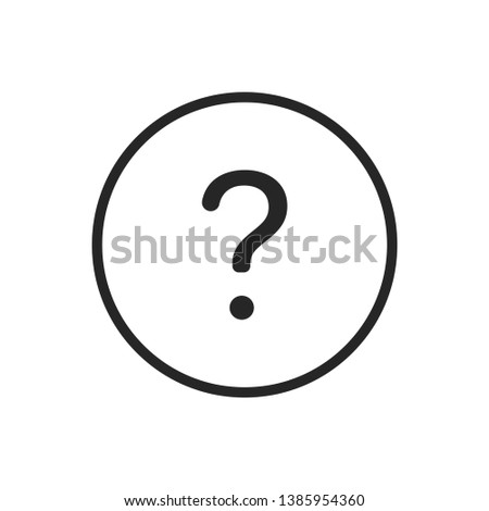 Question Social Media Icon Isolated On White Background. Help Symbol Modern Simple Vector For Web Site Or Mobile App