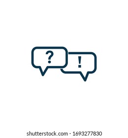 question speech bubble icon design vector sign