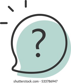 question speech veector icon