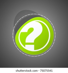 Question sticker. Vector illustration (eps10).