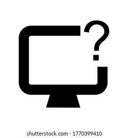 Icono de soporte de preguntas o logotipo símbolo de signo aislado ilustración vectorial - iconos vectoriales de estilo negro de alta calidad
