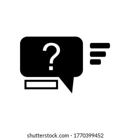 Question Support icon or logo isolated sign symbol vector illustration - high quality black style vector icons
