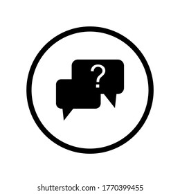 Question Support icon or logo isolated sign symbol vector illustration - high quality black style vector icons
