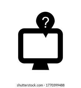 Icono de soporte de preguntas o logotipo símbolo de signo aislado ilustración vectorial - iconos vectoriales de estilo negro de alta calidad
