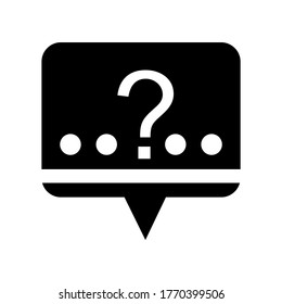 Question Support icon or logo isolated sign symbol vector illustration - high quality black style vector icons
