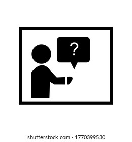 Question Support icon or logo isolated sign symbol vector illustration - high quality black style vector icons
