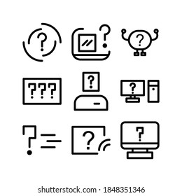 Icono de soporte de preguntas o logotipo símbolo de signo aislado ilustración vectorial - Colección de iconos vectoriales de estilo negro de alta calidad
