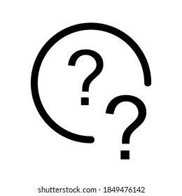 Question Support icon or logo isolated sign symbol vector illustration - high quality black style vector icons

