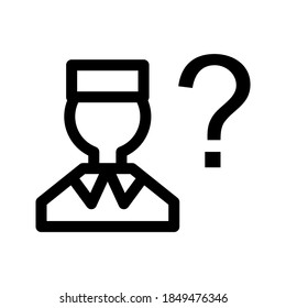 Question Support icon or logo isolated sign symbol vector illustration - high quality black style vector icons
