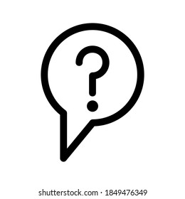 Question Support icon or logo isolated sign symbol vector illustration - high quality black style vector icons
