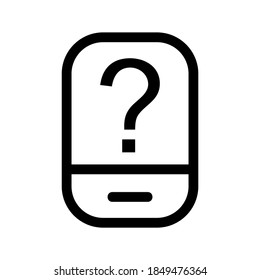 Icono de soporte de preguntas o logotipo símbolo de signo aislado ilustración vectorial - iconos vectoriales de estilo negro de alta calidad
