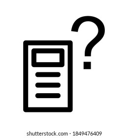 Question Support icon or logo isolated sign symbol vector illustration - high quality black style vector icons
