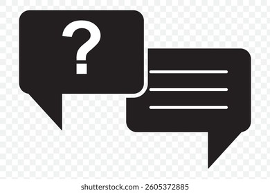 question support icon or logo isolated sign symbol vector illustration - high quality black style vector icons on Transparent Background. EPS 10.