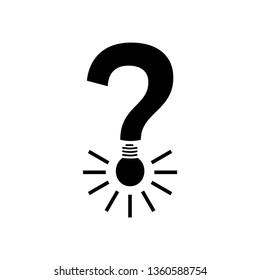 question symbol as abstract lamp