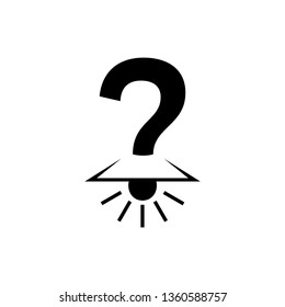 question symbol as abstract lamp