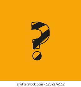 question symbol envelope icon, editable vector