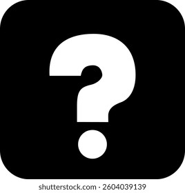question symbol icon in a box, vector illustration