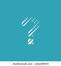 question symbol icon with transformation effect on light blue background vector editable