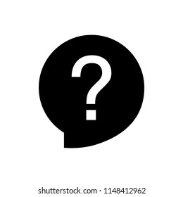 Question symbol in a speech bubble icon, vector illustration design. Communication collection.