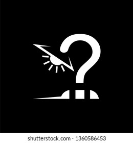 question symbol as study room lights