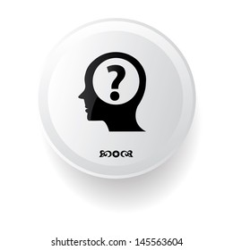 Question symbol,on white background,vector