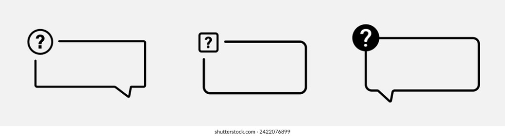 Fragevorlage. FAQ-Zeichen. Quiz-Symbol