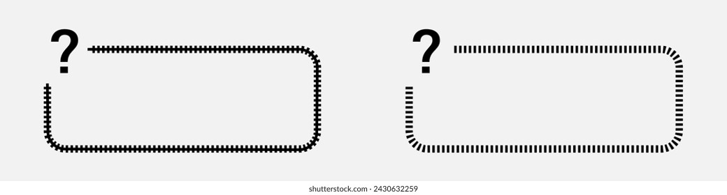 Question template. Question mark icon. FAQ