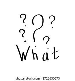 pregunta Tex sobre un fondo blanco. signos de interrogación de diferentes tamaños. gráficos vectoriales