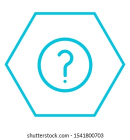 Question Thin Line Icon. Question Icon in circle. Vector Question Icon. Round Question Icon