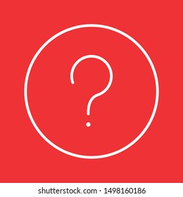 Question, thin lines web and social media icon, stock vector illustration, EPS10.