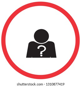question time Sign, warning symbol, vector illustration.